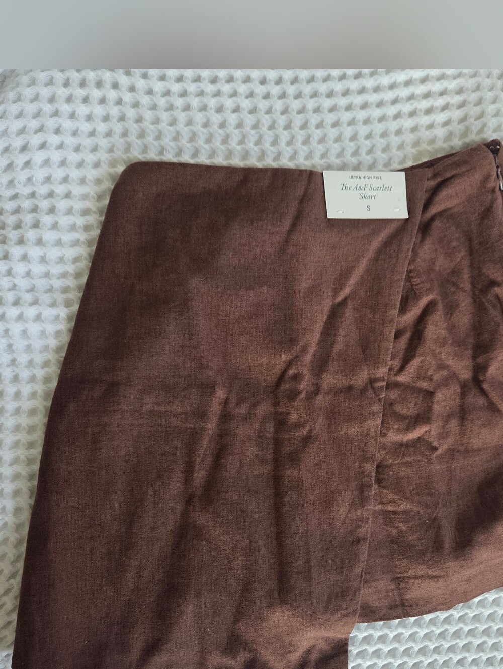 NWT A&F Scarlett Linen-Blend Wrap Mini Skort